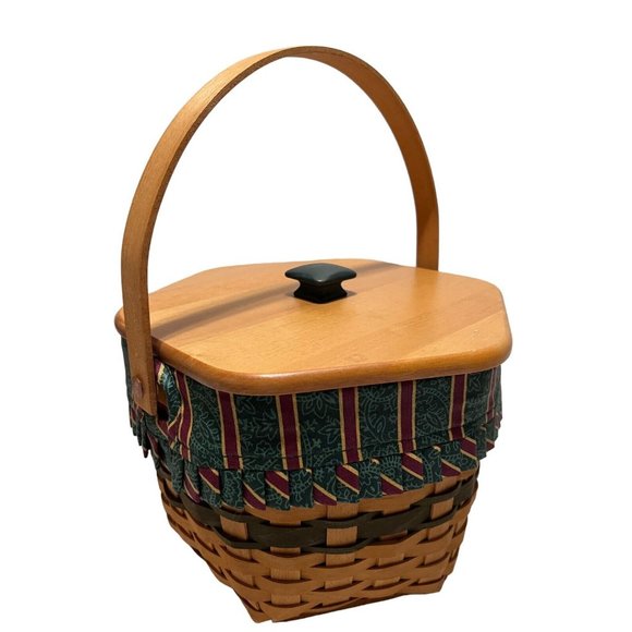 Longaberger Snowflake Basket 1997 Christmas Collection Liner & Divider Insert - Picture 6 of 16